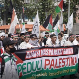 Bela Palestina, Ribuan Masyarakat Serang Banten Lakukan Aksi Damai di Alun-Alun Kota Serang